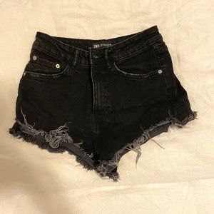 Black Denim Shorts